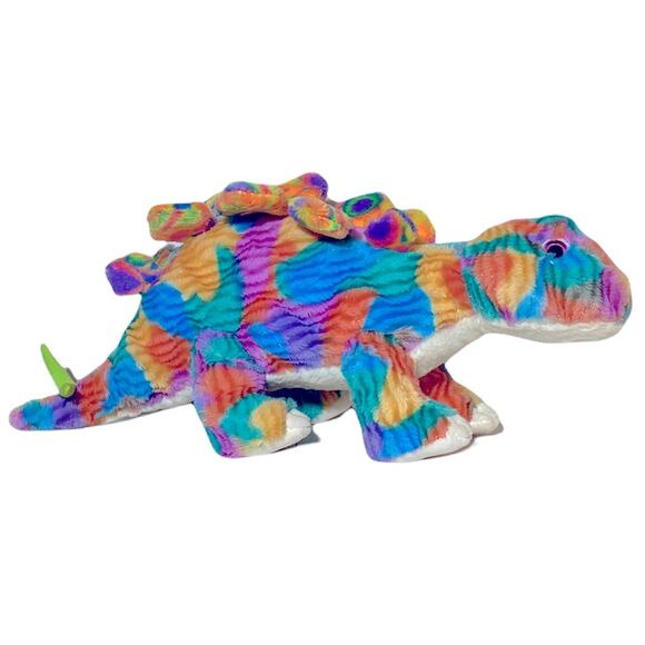 Gitzy Colorful Stuffed Dinosaur - Picture 1 of 2